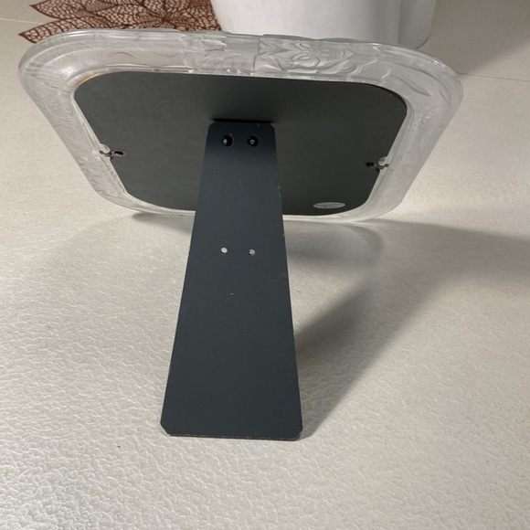 VTG Wedding Crystal Clear Signatures Japan Photo Frame Frosted Floral Swans - Picture 6 of 7